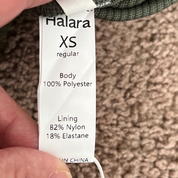 Halara Green Corduroy A Line Mini Skirt With Built In Shorts XS NWT - Picture 2 of 6